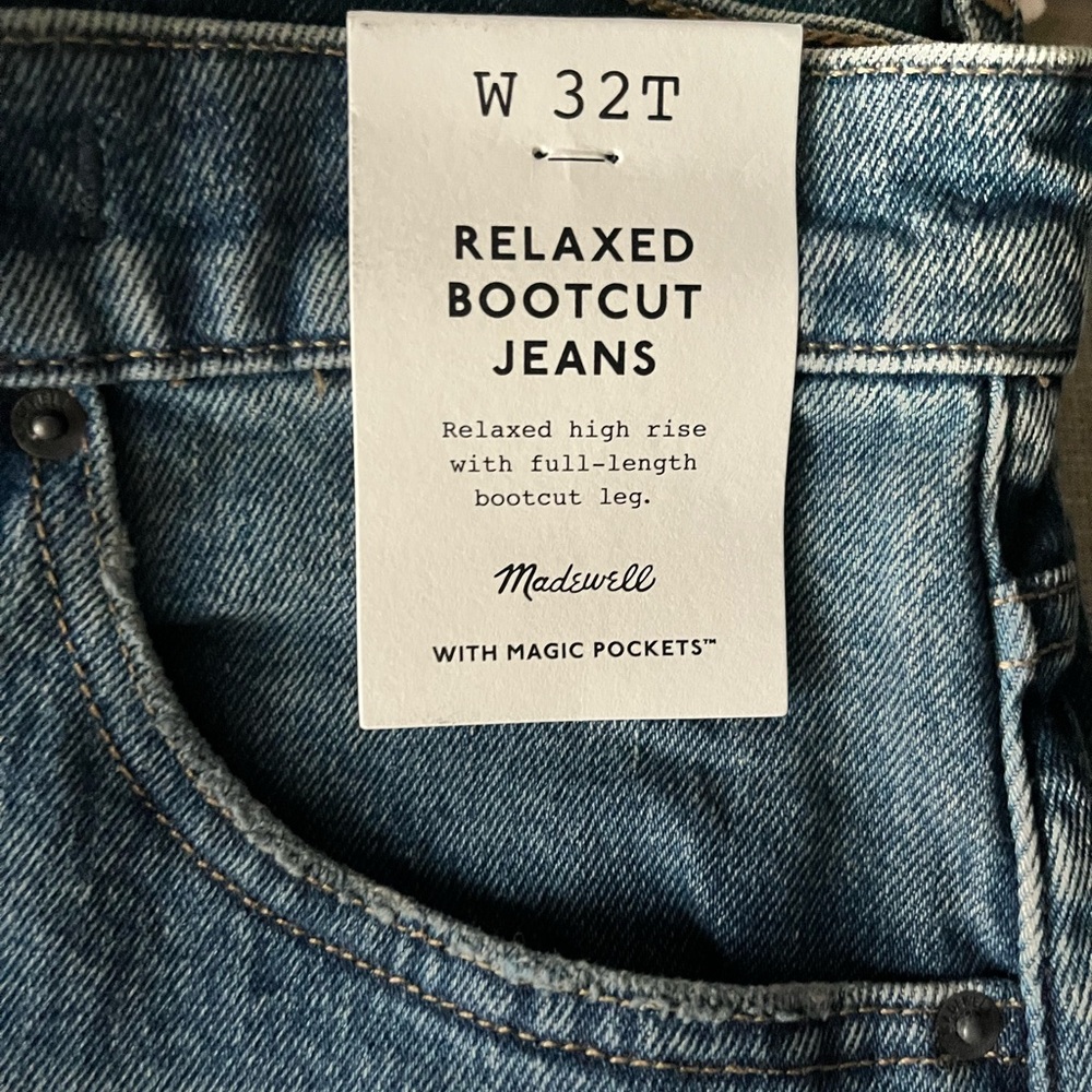 Madewell Blue Denim Bootcut Jeans
